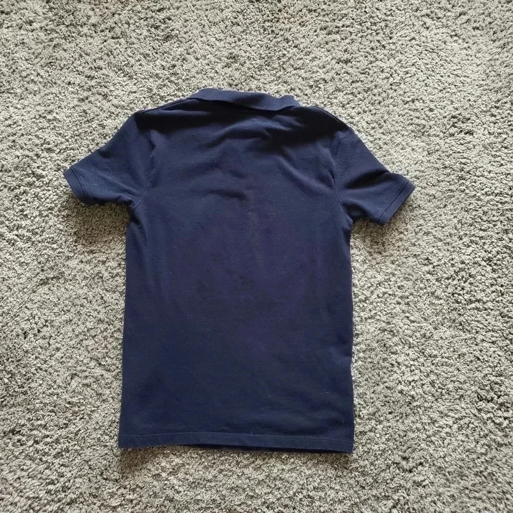 Boys Old Navy Polo Stretch Shirt L 10-12 Navy Blue